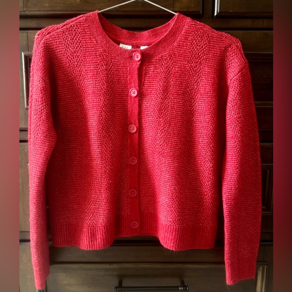 GAP Kids Red Cardigan Sweater - Size XL Girls - EUC
